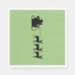 Santa sleigh reindeer serviette