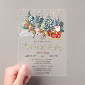  Santa,Sleigh,Reindeers,Forest Christmas Party   Acryleinladungen (Insitu (Handheld))
