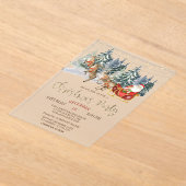 Santa,Sleigh,Reindeers,Forest Christmas Party Acryleinladungen (Ablage )