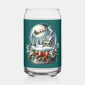 Santa Sleigh Reiten im Snow Globe Wonderland Dosenglas (Rückseite)