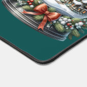 Santa Sleigh Reiten im Snow Globe Wonderland Schreibtischunterlage (Ecke)