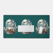 Santa Sleigh Reiten im Snow Globe Wonderland Schreibtischunterlage (Tastatur & Maus)