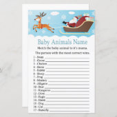 Santa Sleigh Rentier Baby Animals Name Game (Vorne/Hinten)