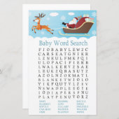 Santa Sleigh Rentier Baby Dusche Word Search Game (Vorne/Hinten)