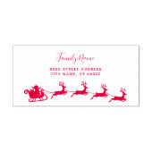 Santa Sleigh Return Address Self-inking Stamp Permastempel (Design)