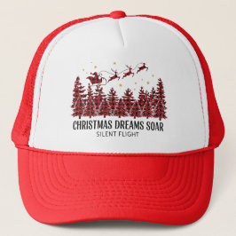 Santa Sleigh Ride Christmas Trucker Hat Truckerkappe