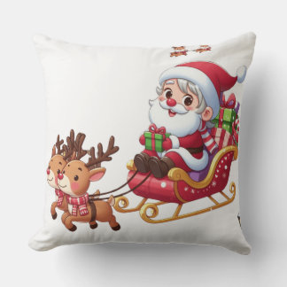 Santa Sleigh Ride Weihnachtsgeschenk für Kinder Kissen