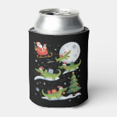 Santa Sleigh Riding Alligator Christmas Funny Xmas Dosenkühler (Kanne Vorderseite)