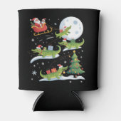 Santa Sleigh Riding Alligator Christmas Funny Xmas Dosenkühler (Vorderseite)