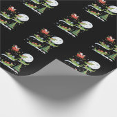 Santa Sleigh Riding Alligator Christmas Funny Xmas Geschenkpapier (Ecke)