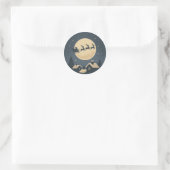 Santa Sleigh Runder Aufkleber (Tasche)