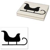 Santa Sleigh Silhouette Art Briefmarke Gummistempel (Stempel)