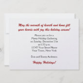 Santa Sleigh Trees Winter Scene Holiday Party Invi Einladung (Rückseite)