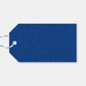 Santa Sleigh und Reindeer Night Sky Weihnachtsgesc Geschenkanhänger (Rückseite Horizontal)