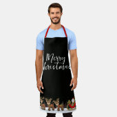 Santa Sleigh und Reindeer Schürze (Getragen)