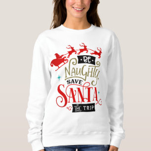 Santa Sleigh und Reindeer Weihnachten Sweatshirt