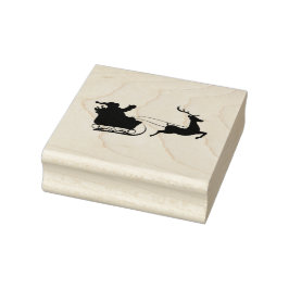 Santa Sleigh und Rentier Gummistempel