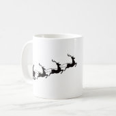 Santa Sleigh und Rentier Kaffeetasse (Vorderseite Links)