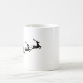 Santa Sleigh und Rentier Kaffeetasse (Mittel)