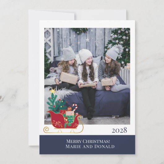 Santa Sleigh Weihnachten im Foto (Vorderseite)