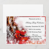 Santa Sleigh Weihnachts-Party Einladung (Vorne/Hinten)