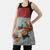 Santa Sleigh with Flying Cats Christmas Apron Schürze (InSitu)