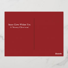 Santa Sleigh with Flying Cats Christmas Postcard Folien Feiertagspostkarte