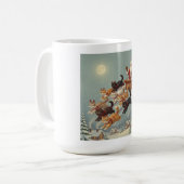 Santa Sleigh with Flying Cats Coffee Mug Kaffeetasse (Vorderseite Links)