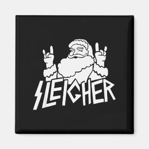Santa Sleigher Lustiger Weihnachten für Metalheads Magnet