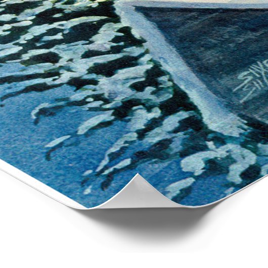 SANTA & SLEIGING von SHARON SHARPE Poster (Ecke)