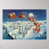 SANTA & SLEIGING von SHARON SHARPE Poster (Vorne)