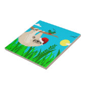 Santa Sloth Fliese (Seite)