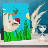 Santa Sloth Fotoplatte (Seite)