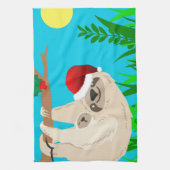 Santa Sloth Geschirrtuch (Vertikal)
