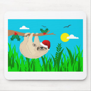 Santa Sloth Mousepad