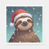 Santa Sloth, Napkins Serviette (Vorderseite)