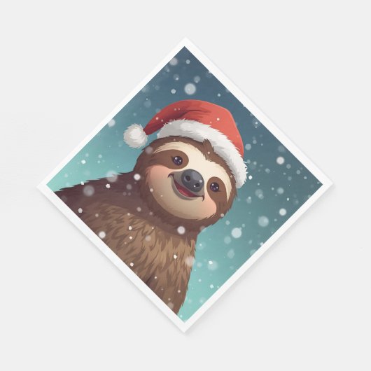 Santa Sloth, Napkins Serviette (Ecke)