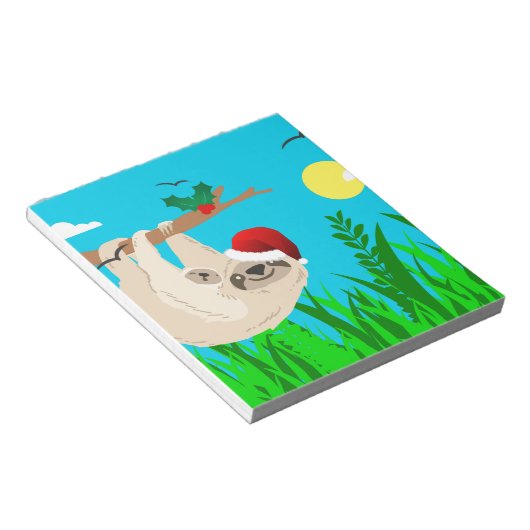 Santa Sloth Notizblock (angewinkelt)