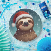 Santa Sloth, Paper Plates Pappteller (Party)