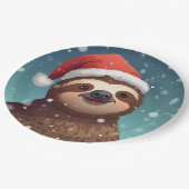 Santa Sloth, Paper Plates Pappteller (Schrägansicht)