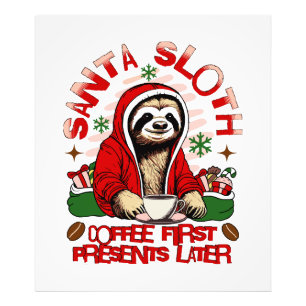 Santa Sloth Schlackenkaffee Fotodruck