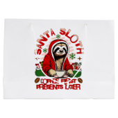 Santa Sloth Schlackenkaffee Große Geschenktüte (Rückseite)