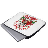 Santa Sloth Schlackenkaffee Laptopschutzhülle (Vorne Knopf)
