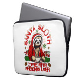 Santa Sloth Schlackenkaffee Laptopschutzhülle (Vorderseite Links)