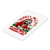 Santa Sloth Schlackenkaffee Magnet (Linke Seite)