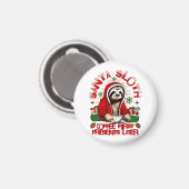 Santa Sloth Schlackenkaffee Magnet (Vorderseite/Rückseite)