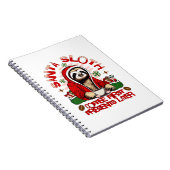 Santa Sloth Schlackenkaffee Notizblock (Rechte Seite)