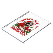 Santa Sloth Schlackenkaffee Notizblock (Linke Seite)