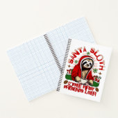 Santa Sloth Schlackenkaffee Notizblock (Innenseite)