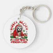 Santa Sloth Schlackenkaffee Schlüsselanhänger (Rückseite)